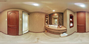 大阪・堺の人気ラブホ、アンブレインのお部屋205号室パウダールーム。360度ご覧いただけます。